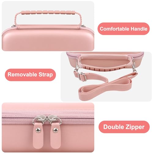 Canboc Carrying Case for SCRIB3D P1 3D Printing Pen, 3D Pen Box with Removable Shoulder Strap, Mesh Pocket fit Filament Refills, Charger, Rose Gold (Case Only) Rose Gold+Rose Gold