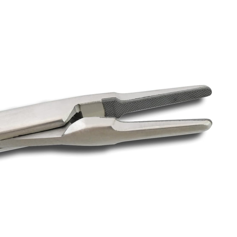 [Australia - AusPower] - 5" T/C Micro Ryder Needle Holder Driver with Tungsten Carbide Inserts Cross Serrated Jaws Straight Tip with Locking Mechanism and Gold Rings - Premium Grade Instrument 