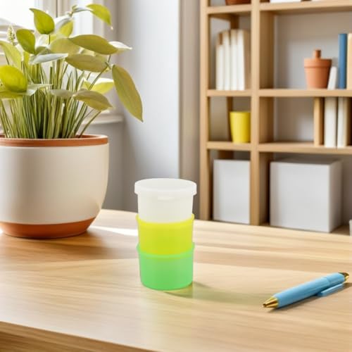 Reusable Medicine Cups Made of PVC 15 Set Stackable with Lid for Home and Travel for Practical Pill Organisation