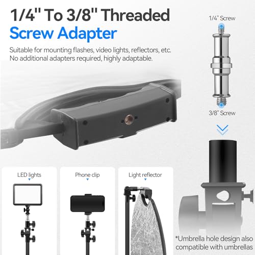 WELLMAKING 2PCS U Shape Tilt Adapter Umbrella Holder for Studio Light Stand D set