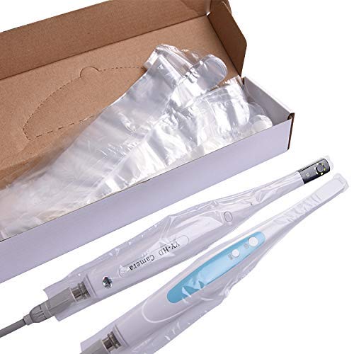 500PCS Disposable Endoscope Sleeves Intraoral Camera Covers, Protective Sheath Sleeve for Dental Intraoral Camera - Plastic Optic & Transparent Sheet, Dispenser Box Included