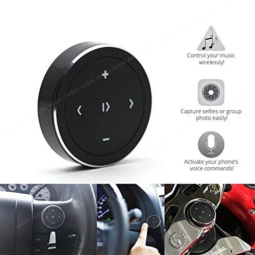 [Australia - AusPower] - Wireless Bluetooth Media Button Remote Selfie Control Car Motorcycle Steering Wheel Music for iPhone or Android with Mount 