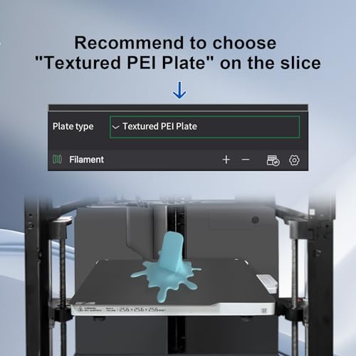 IdeaFormer P1S PEI Build Plate for Bambu Lab X1 X1C X1E P1P P1S P2S A1, Double Sided Smooth Textured PEI Spring Steel Bed Plate Sheet 257x257mm for Bambu Labs X1 X1C X1E P1P P1S P2S A1 Smooth PEI+Textured PEI