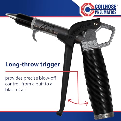 Coilhose Pneumatics TYP-2500CS Typhoon High Volume Blow Gun, 1/4-Inch NPT with High Flow Tip 1/4" STANDARD