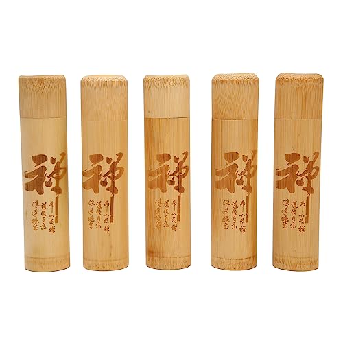 5PCS Scattering Urns, Mini Ash Scattering Tubes for Pets, Bamboo Scattering Urn Small Cremation Ashes Keepsake, Extra Small Scattering Tubes
