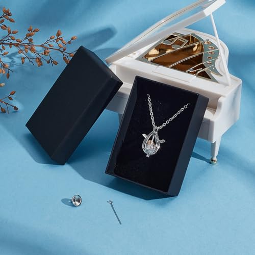 Pet Fur Ashes Keepsake Necklace Pets Urn Pendant Vial Teardrop Necklace with Wing Dog Fur Memorial Gift Jewelry Small Glass Puppy Urn with Funnel Kit for Dogs Cats Ashes