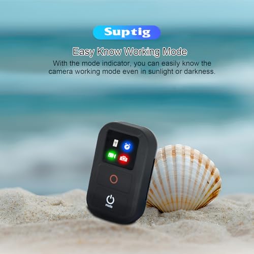 Suptig Wireless Remote Control for GoPro Hero 13/12/11/10/9/8 Black, Gopro Mission, Max, Max2, Phone, Built-in Rechargeable Battery