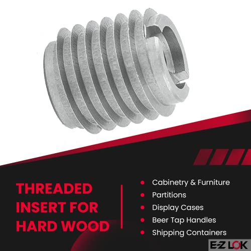 E-Z LOK M4-0.7 knife thread inserts for hard wood, 0.375 inch, 10-count pack