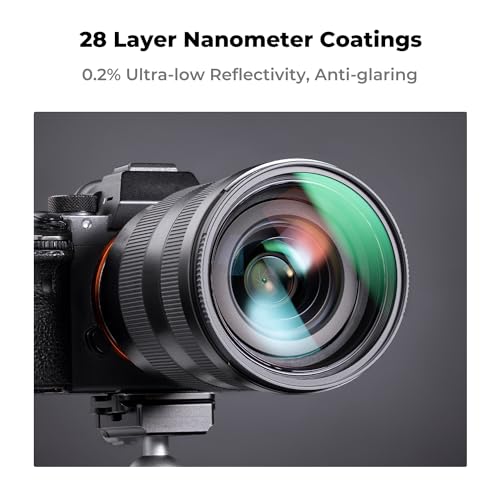 K&F Concept 77mm MCUV Lens Protection Filter with Filter Cap Cleaning Cloth