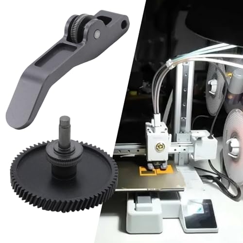 Hardened Steel Extruder Gear Kit, DLC Coating Dual Gear Design, Replacement for Bambu Lab A1, A1 Mini 3D Printer, Aluminum Handle and POM Gear Assembly