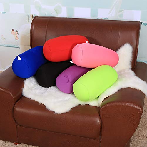 Fdit microbead neck pillow with cylindrical design for support and comfort, ideal for travel, home, or relaxing neck and wrist.