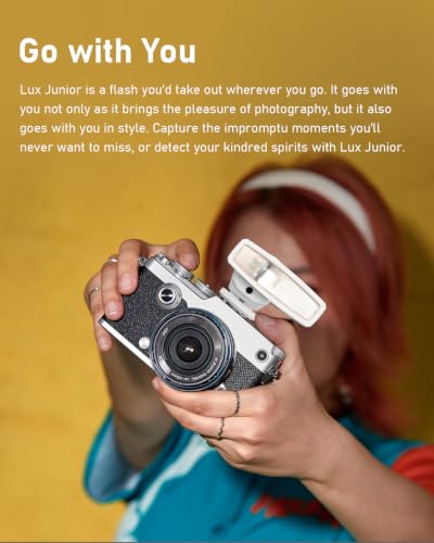 Godox Lux Junior Retro Camera Flash with PC sync Ports (White, 4.6oz) White