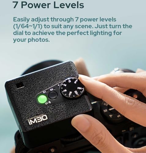Godox Flash iM30 Mini Flash with Diffuser for Canon/Sony zv1 zve10 /Nikon/Fuji/Olympus Universal Hotshoe Cameras, Speedlite GN 15, 7 Power Levels, 6500K±200K, 230 Full-Power Camera Flashes
