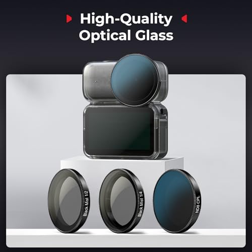SmallRig Nano Filters Kit for DJI Osmo Nano, Including 1/2 Black Diffusion Filter, 1/4 Black Diffusion Filter, and ND8-CPL Polarizing Filters Black Mist & ND8-CPL Kit