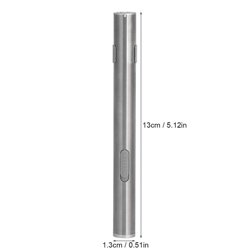 [Australia - AusPower] - Fafeicy LED USB Penlight Mini Diagnostic Medical Pen Light, Stainless Steel Rechargeable Pen Light with Pocket Clip + USB Cable for Mechanic 