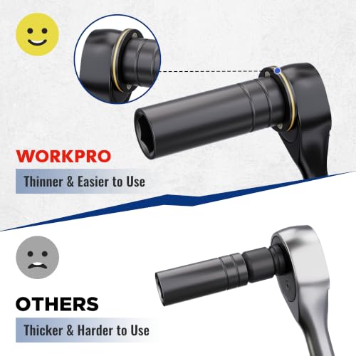 WORKPRO 4-piece low profile impact socket adapter set with assorted drive adapters