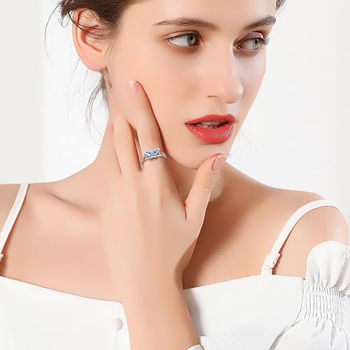 Butterfly Urn Rings for Ashes for Women 925 Sterling Silver Cremation Rings Memorial Keepsake Urn Locket Jewelry for Ashes of Loved Ones R 1/2