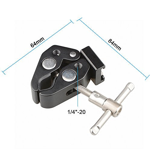 CAMVATE Super Clamp with Cold Shoe Mount for Camera Flash Light Accessorie