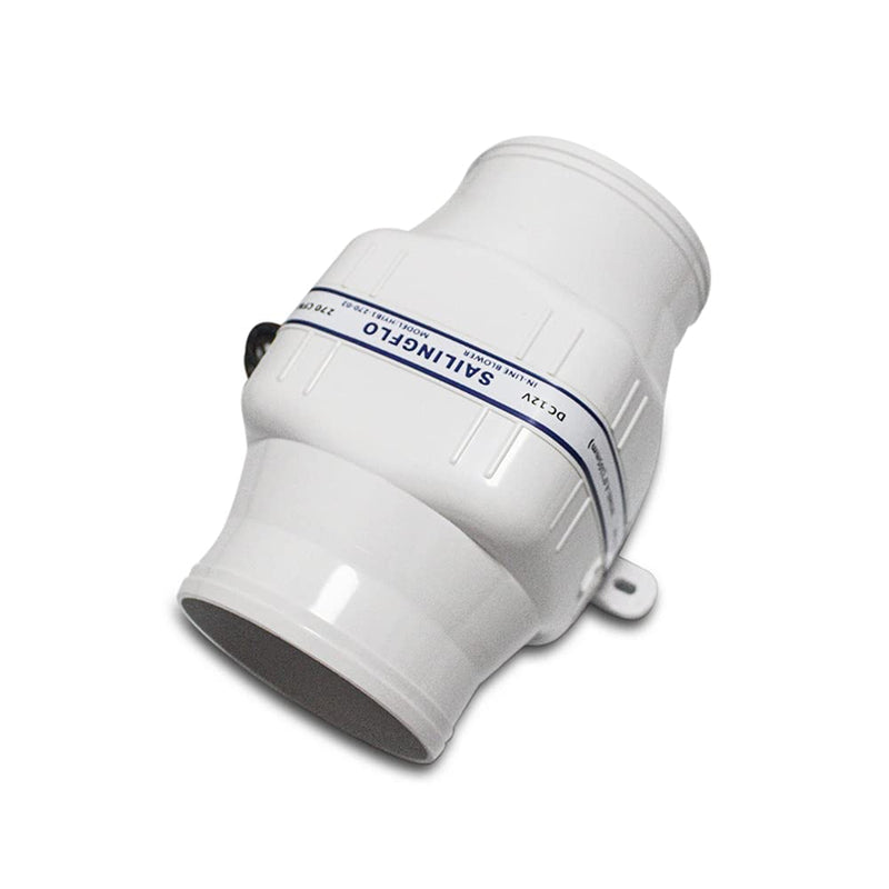 12V in-Line Marine Bilge Air Blower - 3" 130 CFM or 4“ 270 CFM, 3 Inch or 4 Inch Quiet Operation Bilge Blower Fan for Boat, Yacht(4", 270 CFM) 4''