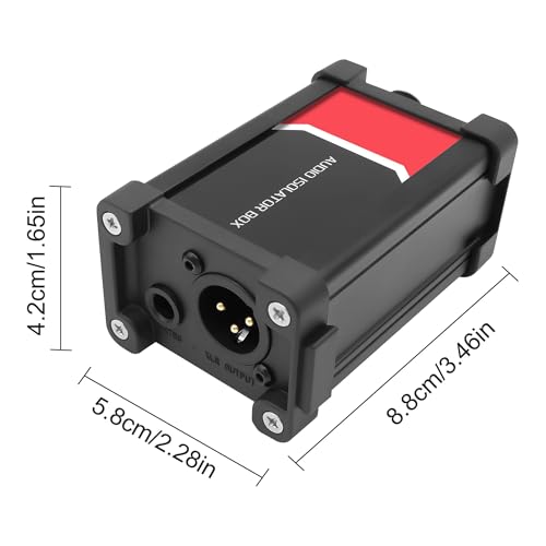 XMSJSIY Audio Isolator Box Combo XLR & 1/4" 6.35mm TRS TS Hum Eliminator