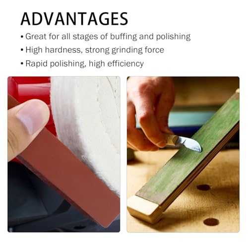 QZATTCAEN 3-piece buffing polishing compound kit in green fine, white medium, and red coarse bars