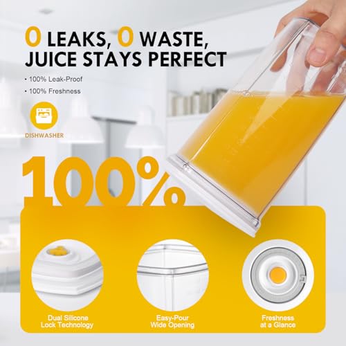 Vacuum Seal Juice Cups, Portable Leak Proof Drinking Storage Containers for Juice, Milk, Boba, Smoothie, Tea, Kombucha, 750ml (750mlx3) 750mlx3