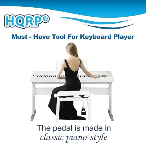 HQRP Sustain Pedal compatible with Yamaha YPG-235 / YPG-535 / YPT-230 / YPT-330 / YPT-240 / PSR-E243 / MM6 / MM8 / MO6 / MO8 / MOX6 / MOX8 / MX49 / MX61 Keyboards Piano Style