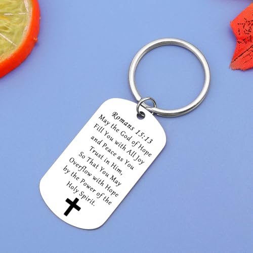 24PCS Christian Gifts for Women Keychain Christian Bible Keychains Motivational Gifts for Female Friends Women Men Religious Souvenir for Friends Faith Keychain Easter Birthday Present