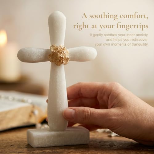 Christian Standing Cross Decor Religious Gifts for Women 7.1"