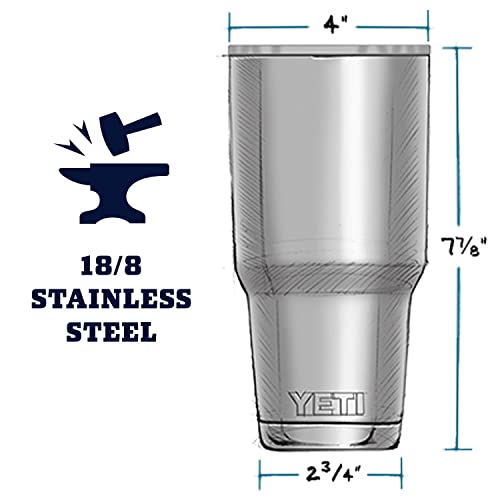 YETI Rambler 30 oz Stainless Steel Vacuum Insulated Tumbler w/MagSlider Lid Granite Gray 30 Ounces