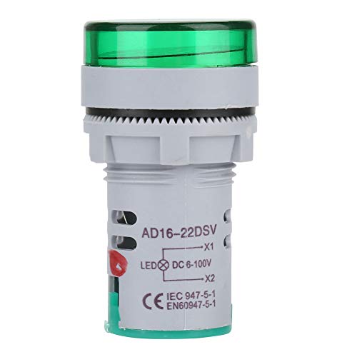 [Australia - AusPower] - Garosa 2Pcs Digital Display Voltage Indicator 6 to 100V Round Head LED Voltage Tester DC Voltage Meter Indicator Round Lamp Tester 