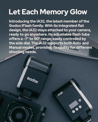GODOX iA32 Mini Flash Speedlite Hot Shoe Flashes for Fuji, for Canon, for Nikon, for Sony, for Olympus Camera