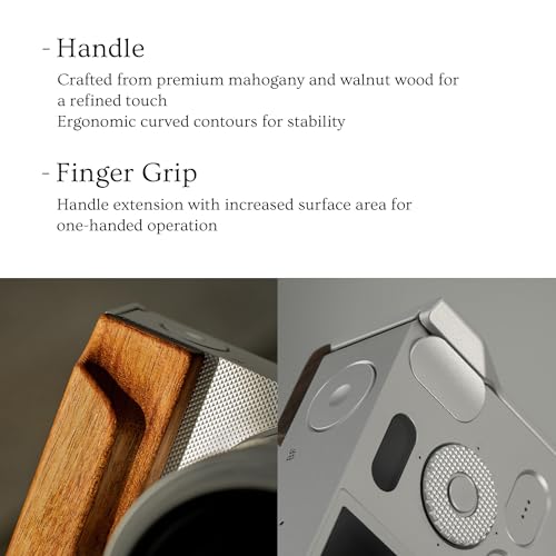 Tilta Vintage Camera Cage Compatible with Sigma BF | Ergonomic Grip | Lightweight | Durable | ARCA Adapter-Ready Bottom Plate for Ronin S Gimbals (Black, Wooden Grip Base Kit) Black