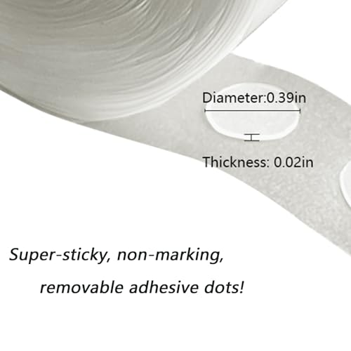 AITOLY two-sided adhesive dots for crafts and party decorations, clean removable non-marking 0.4-inch dots