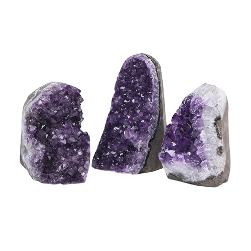 Natural Amethyst Cluster with Polished Edges 1-1.5 lb Healing Crystal Stone 1 lbs - 1.5 lbs Deep Purple Amethyst