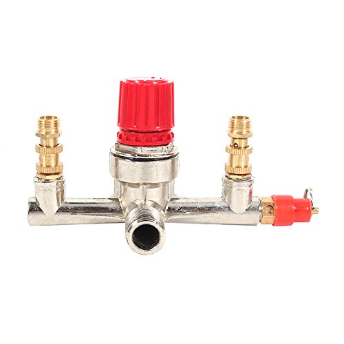 Air Compressor Regulator Valve Double Outlet Zinc Alloy Base Part for Switch