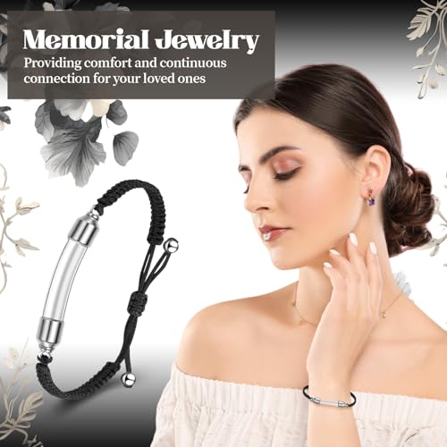 Tondiamo 6 Pcs Cremation Urn Bracelet for Ashes Adjustable Braided Memorial