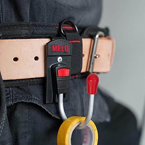 MELOTOUGH cordless drill holster with single tool belt hook, black tool holster design