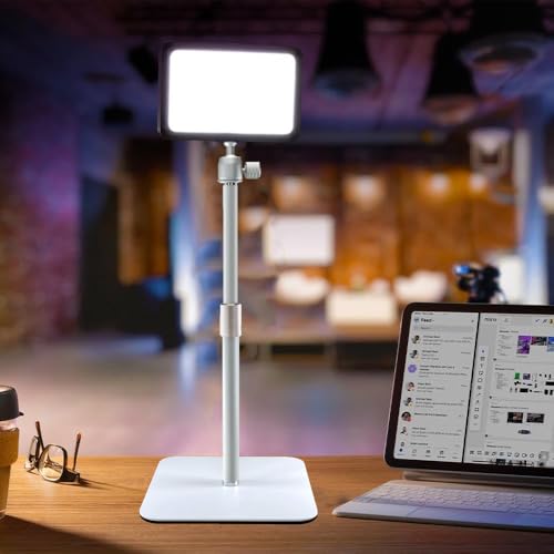 Tabletop Stand Light Holder Compatible with Logitech Litra-Glow-Light and Elgato Key-Light-Neo