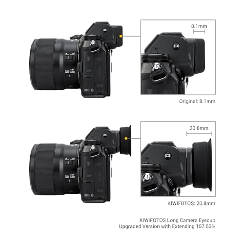Extended Round DK-29 Eyecup + Camera Hand Wrist Strap: Extended Round Soft Silicon Eye Cup Z6III Z5II Z7II Z6II DK-29 Eyecup with Upgraded Quick Release Soft Neoprene Camera Hand Wrist Grip Strap