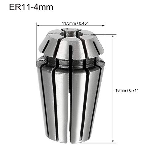 sourcing map ER11 4mm Spring Collet Chuck for CNC Engraving Machine Lathe Milling Tool