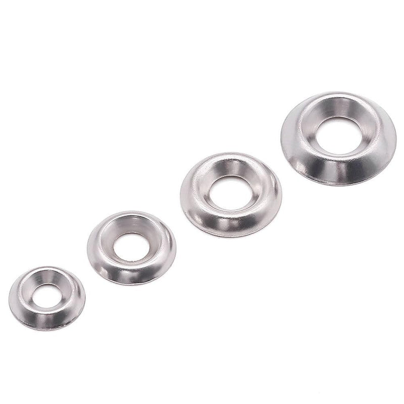 [Australia - AusPower] - #10 (100 Pack) Stainless Countersunk Washers, No.10 Cup Washers 304 Stainless Steel 18-8, Bright Finish #10 100 