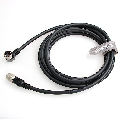 SZRMCC Hirose 12 Pin Male to Right Angle 12pin Female Shielded Replacement Cable for Sony CCXC-12P CCD XC DXC Series Intercon VCP Hitachi Industrial Camera (5m) 5m
