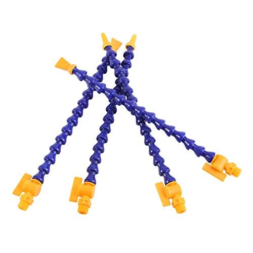 [Australia - AusPower] - Coolant Hose, 12 Pieces Coolant Pipe Plastic Flexible Water Oil Coolant Pipe Hose Flat and Round Nozzle Water and Oil Coolant Hose Thread Durite and Hose Coolant 