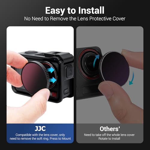 JJC 4-Pack ND CPL Filter Kit for DJI Osmo Action 5 Pro/Action 4/ Action 3, ND8 ND16 ND32 Neutral Density Filter with Circular Polarizer Polarizing Filter, HD Optical Glass/Aluminium Frame/Multi-Coated ND8,ND16,ND32,CPL Filter Set