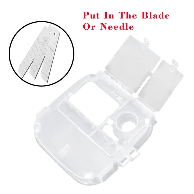 [Australia - AusPower] - 2 Pack Sharps Container Blade Disposal Containers Tattoo Syringe Needle Trash Can Case Barber Razor Storage Dispenser Biohazard Infectious Waste Case for Home Professional Use (2PCS) 2PCS 