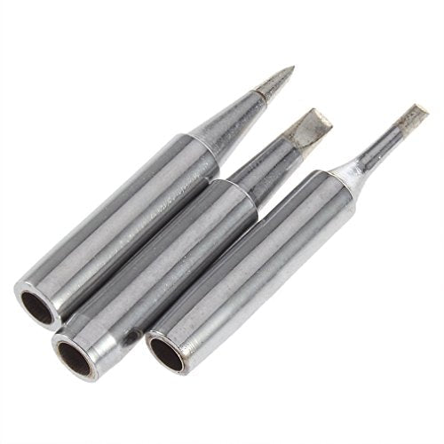 VStoy Set of 10 Soldering Tips 900M-T - Premium Copper Replacement Tips up to 400 °C for Soldering Station & Soldering Iron - Permanent Soldering Tips with Fine Chisel, Blade & Needle Tip for 1 Classical
