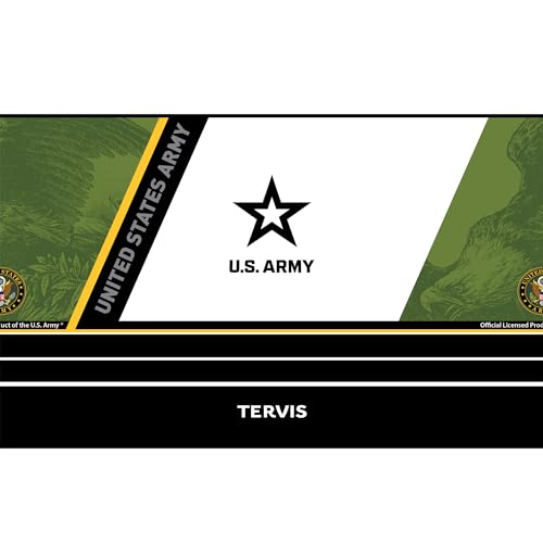 Tervis Traveler Army Forever - Proud Triple Insulated Tumbler Travel Cup Keeps Drinks Cold & Hot, 20oz, Stainless Steel