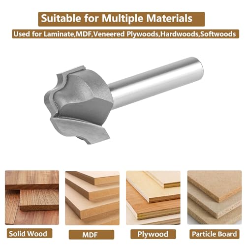 SpeTool juice groove router bit with 1/8-inch radius and 1/4-inch shank for woodworking drainage grooves