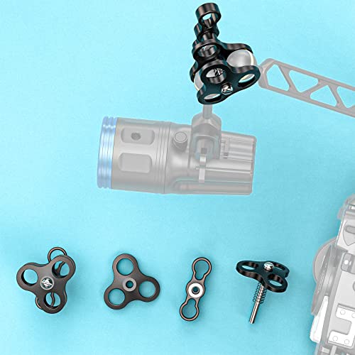 Sea frogs 2PCS Triple Ball Clamp for Diving Underwater Photography System